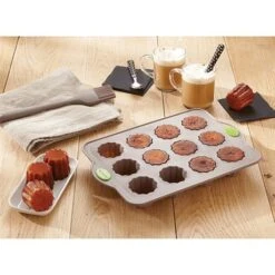 Lot 2 Plaques Rigiflex 12 Canelés Et 24 Mini-canelés En Silicone Et Acier -Boutique De Buyer 509120 3 1 Lot 2 plaques Rigiflex 12 caneles et 24 mini caneles en silicone et acier Mathon
