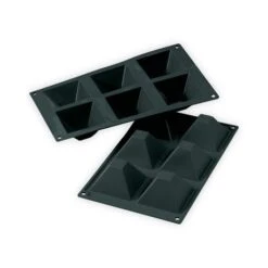 Alternative view of Patisse Moule Silicone 6 Pyramides+ 6 Cadres à Tartelettes