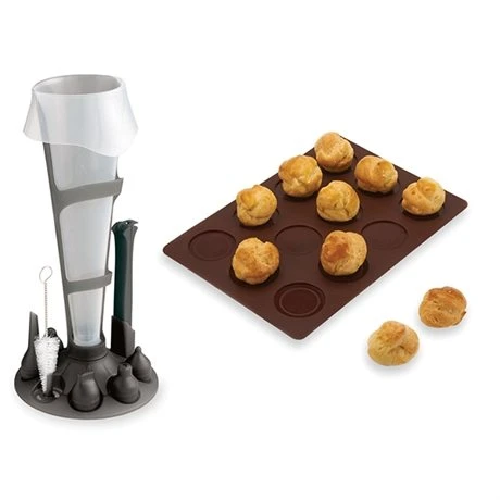 Lot Set Poche à Douille Et Flexi' Plaque 12 Choux 1 Lot Set Poche à Douille Et Flexi' Plaque 12 Choux