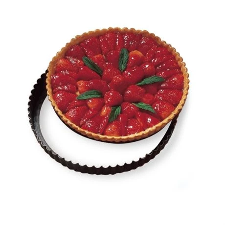 Moule à Tarte Amovible Acier Revêtu Bords Cannelés 24,5 Cm 1 Moule à Tarte Amovible Acier Revêtu Bords Cannelés 24,5 Cm