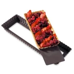 Alternative view of Moule à Tarte Amovible Rectangle Acier Revêtu Anti-adhérent Bords Cannelés 36 Cm