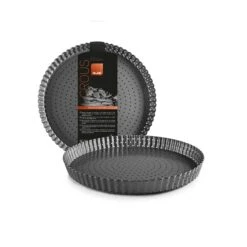 Ibili Moule à Tarte Dentelé Perforé Antiadhérent Avec Fond Amovible 20 Cm