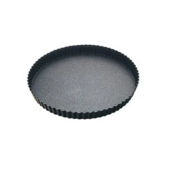 Tourtière Ronde Bords Cannelés Avec Revêtement Antiadhésif 28 Cm