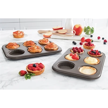 Set 2 Plaques De 6 Tartelettes Acier RevĂŞtu