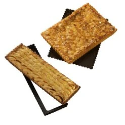 Lot De 2 Moules à Tarte Rectangle Amovible 30 Et 36 Cm