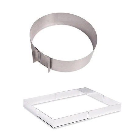 Lot Cercle Et Rectangle à Gâteau Extensibles 1 Lot Cercle Et Rectangle à Gâteau Extensibles