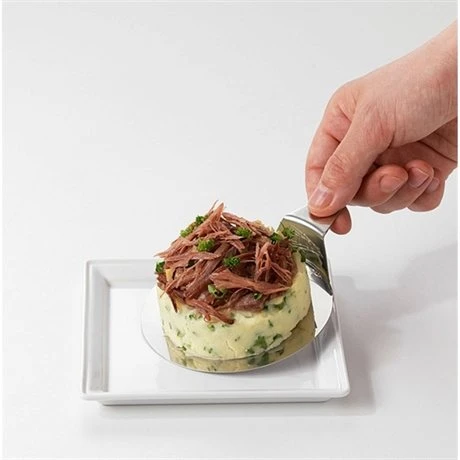 Lot 3 Cercles De Présentation En Inox Avec Poussoir + 3 Supports – Image 3